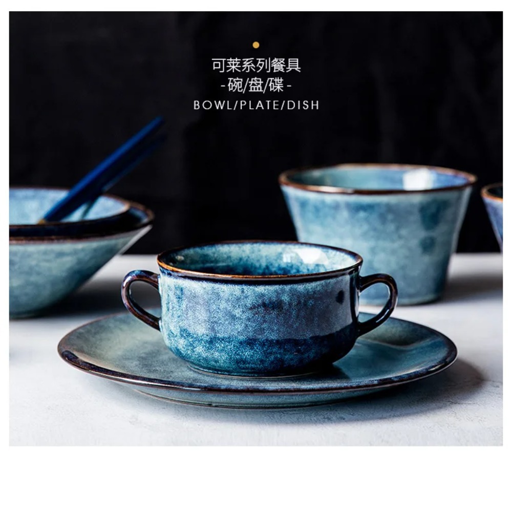 Dim Sum Basket - Chinesisches Retro-Keramikgeschirr mit Griffen - Dessertschale,