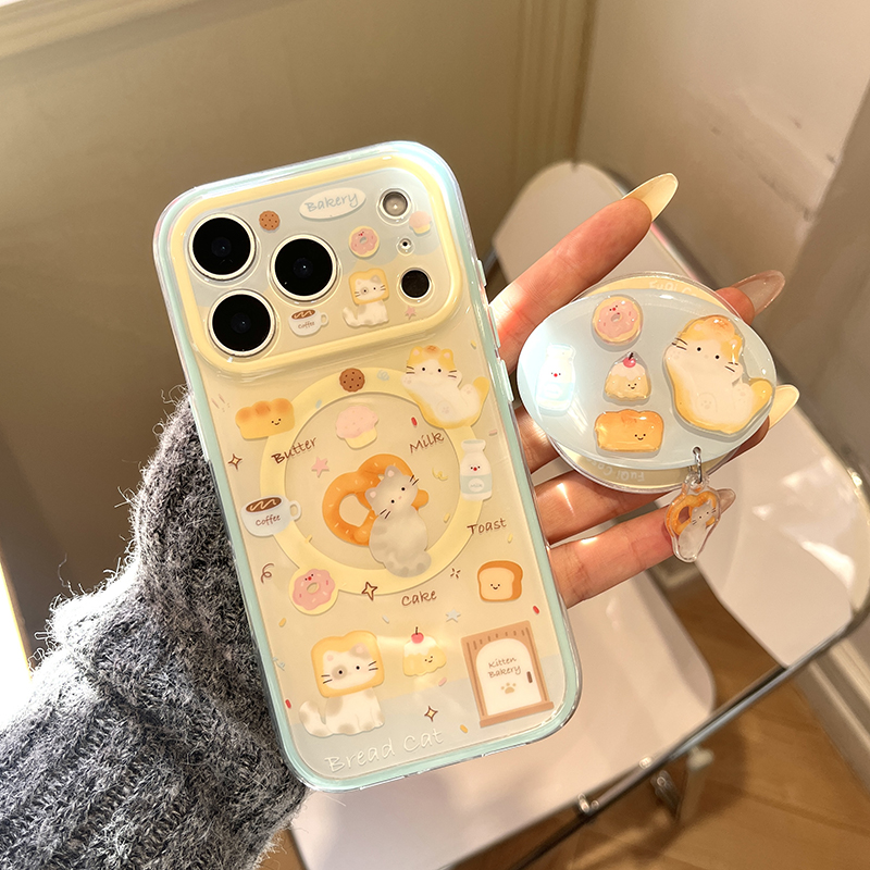 Taco Stand Holder - Kawaii Cartoon Brot Katze Magnetische Handyhülle