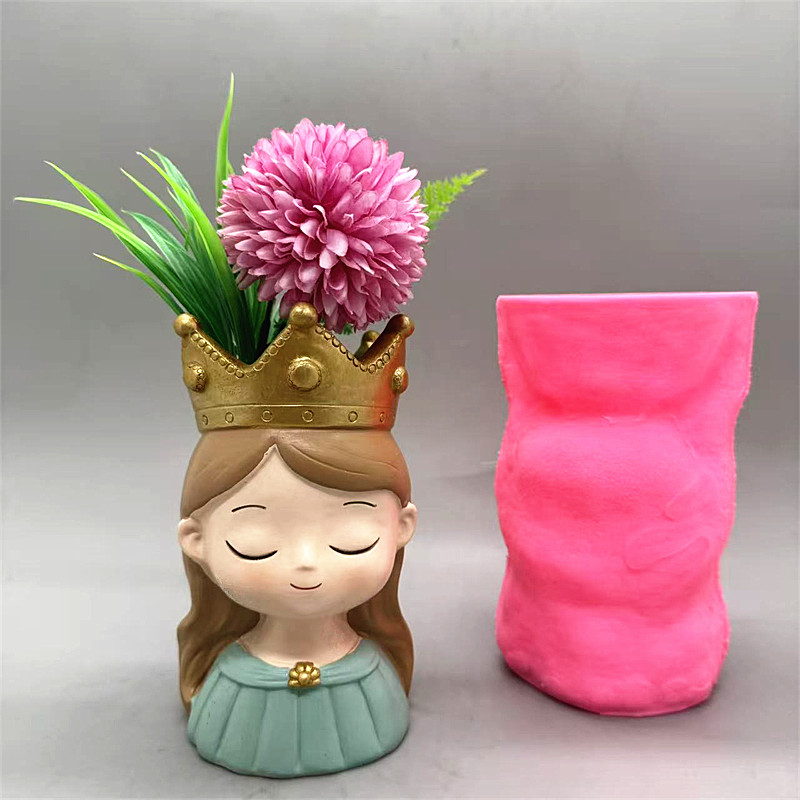 Potsticker Mold - Silikonform Märchenprinzessin Blumentopf DIY zur Herstellung