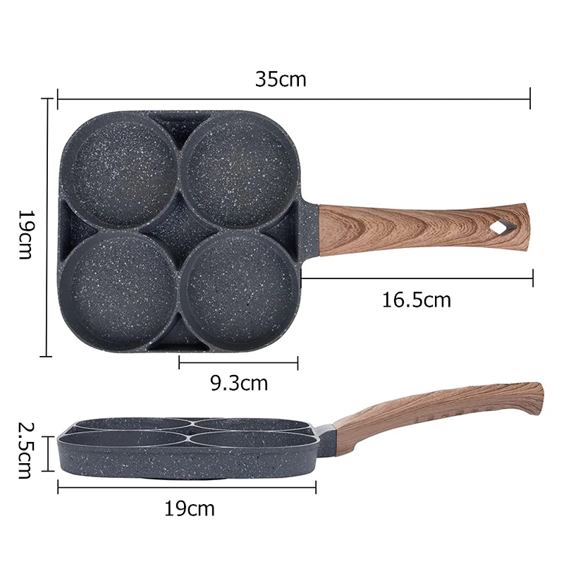 Eierpfanne für Pfannkuchen, 4- – Egg Waffle Pan Bewertung und Preis